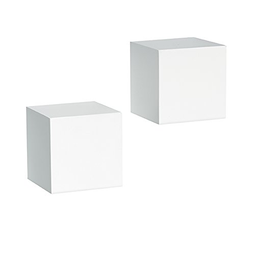 Product Cover Knape & Vogt Shelf-Made Decorative Wall Cubes, Pair, 5-Inch x 5-Inch, White