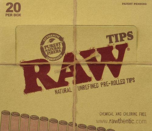 Product Cover Raw Natural Unrefined Pre-Rolled Filter Tips Full Box Of 20 (21 Per Box)