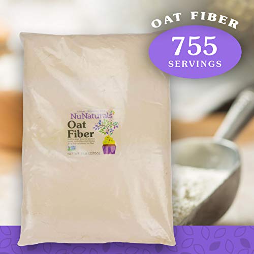 Product Cover NuNaturals All Natural Oat Fiber, Non-GMO Certified, 755 Servings (5 lbs)
