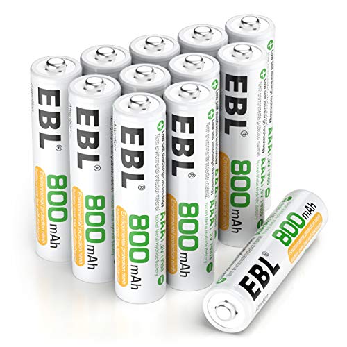 Product Cover EBL 12 Counts Rechargeable AAA Batteries Home Basic 800mAh Battery with Portable Storage Box