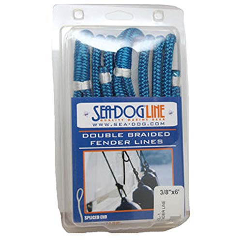 Product Cover Sea Dog 302106006BK-1 Double Braided Fender Line, 1/4