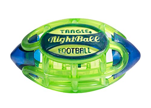 Product Cover Tangle NightBall Glow in the Dark Light Up LED Football, Green with Blue