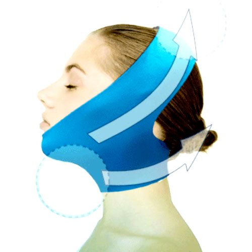 Product Cover New Version Beauty V-Line Face Chin Neck Facial Skin Lift Up Belt Mask - Blue by Dexac