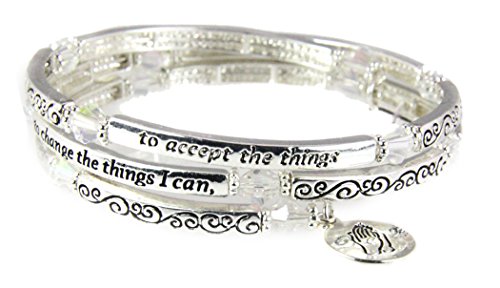 Product Cover 4031299 Serenity Prayer Coil Bracelet God Grant Me the Serenity AA Friend