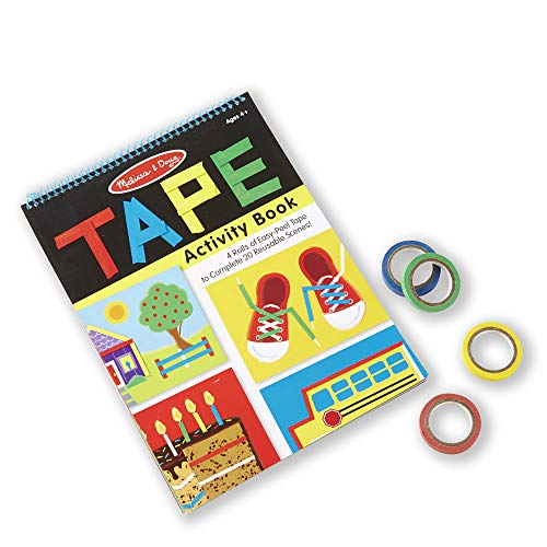 Product Cover Melissa & Doug Tape Activity Book (Early Learning Skill Builder, 4 Rolls of Easy-Tear Tape, Sturdy Plastic Binding, 20 Pages, Great Gift for Girls and Boys - Best for 4, 5, 6, and 7 Year Olds)