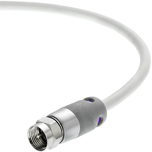 Product Cover Mediabridge Coaxial Cable (3 Feet) with F-Male Connectors - Dual Shielded - Flex Series - Digital Audio/Video Cable - White - (Part# CJ03-MWF-N1)