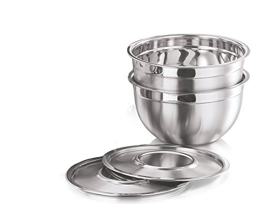 Product Cover Vinod Cookware Bowl With Stainless Steel Cover Silver 4-Pieces