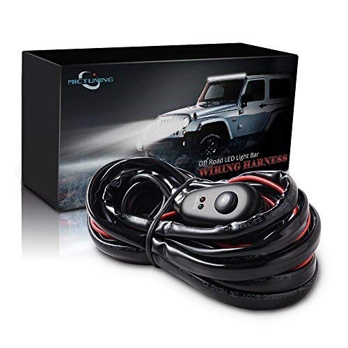 Product Cover MICTUNING LED Light Bar Wiring Harness Off Road Power 40A Relay Fuse ON-Off Switch (2 Lead)