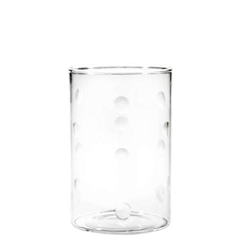 Product Cover Borosil VDMM295 Vision Deco Medallion Glasses [Set of 6] Premium - Clear Lightweight & Durable Drinkware, Odor Resistant, Dishwasher Safe - For Water, Juice, Beer, Wine, and Cocktails |10 Ounce Cups