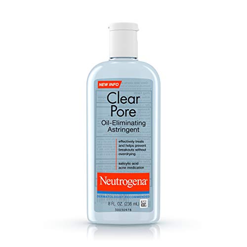 Product Cover Neutrogena Clear Pore Oil-Eliminating Astringent with Salicylic Acid, Pore Clearing Treatment for Acne-Prone Skin, 8 fl. Oz (Pack of 6)