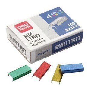 Product Cover Mini Color Staples, 10#(for use in Max HD-10DF Stapler), 3/8