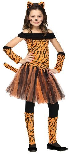Product Cover Fun World Little Girl's Tigress Childrens Costume, Multicolor, Large