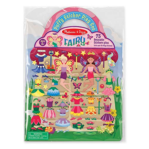 Product Cover Melissa & Doug Puffy Sticker Play Set, Fairy (Reusable Activity Book, 75 Stickers, Great for Travel, Great Gift for Girls and Boys - Best for 4, 5, 6, 7 and 8 Year Olds)