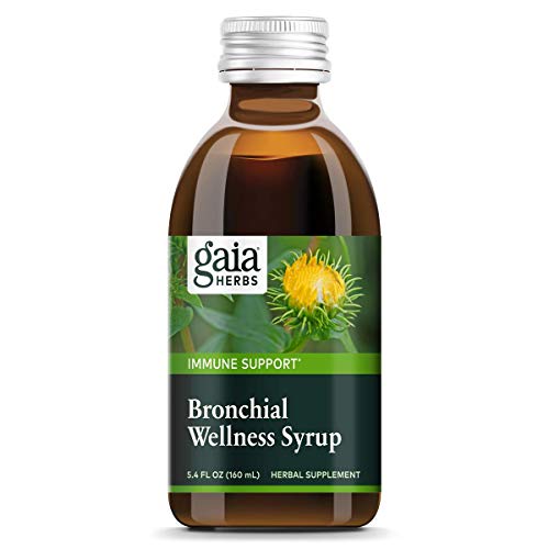 Product Cover Gaia Herbs Bronchial Wellness Herbal Syrup, Soothing Support for Throat and Respiratory Health with Eucalyptus Essential Oil, 5.4 Ounce