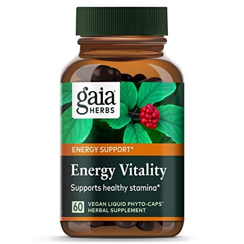 Product Cover Gaia Herbs Energy Vitality, Vegan Liquid Capsules, 60 Count - Energy and Stamina, Healthy Stress Response, Green Tea Extract, Ginkgo Biloba, Panax Ginseng, Schisandra Berry
