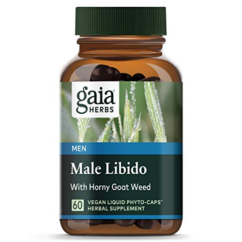 Product Cover Gaia Herbs Male Libido Vegan Liquid Capsules, 60 Count - Supports Stamina and Optimizes Healthy Performance with Epimedium (Horny Goat Weed), Tribulus Terrestris, Maca Root and Saw Palmetto