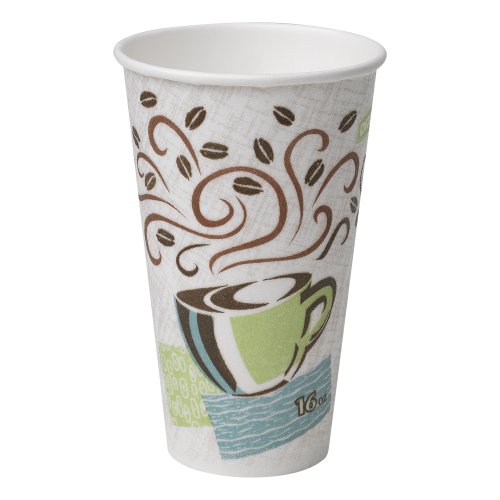 Product Cover Dixie PerfecTouch 16 oz. Insulated Paper Hot Coffee Cup by GP PRO (Georgia-Pacific), Coffee Haze, 5356CD, 1,000 Count (50 Cups Per Sleeve, 20 Sleeves Per Case)