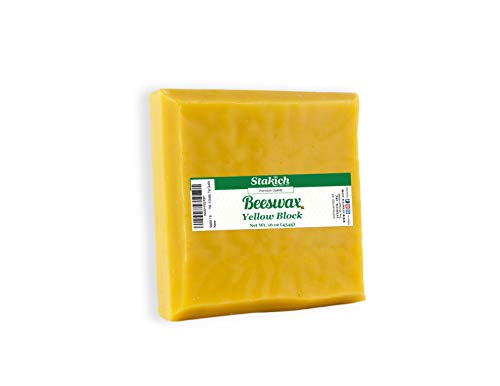 Product Cover Stakich Yellow Beeswax Block - Natural, Triple Filtered - 1 Pound