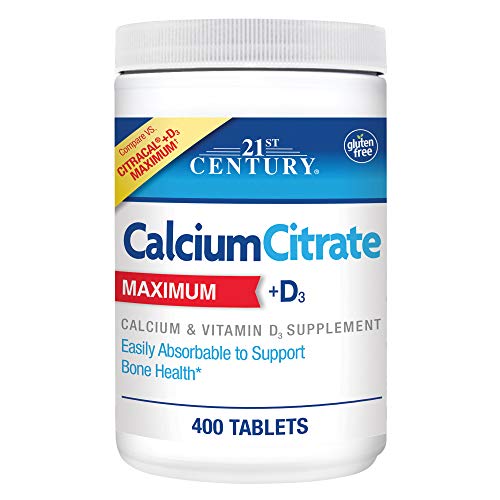 Product Cover 21st Century Calcium Citrate Plus D3 Maximum Tablets, 400 Count
