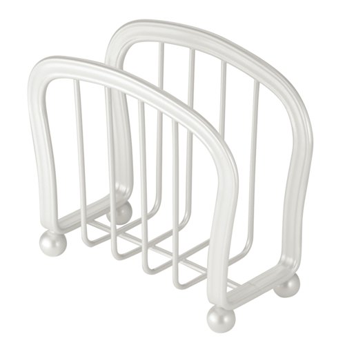 Product Cover iDesign York Lyra Napkin Holder for Kitchen Countertops, Table - Pearl White