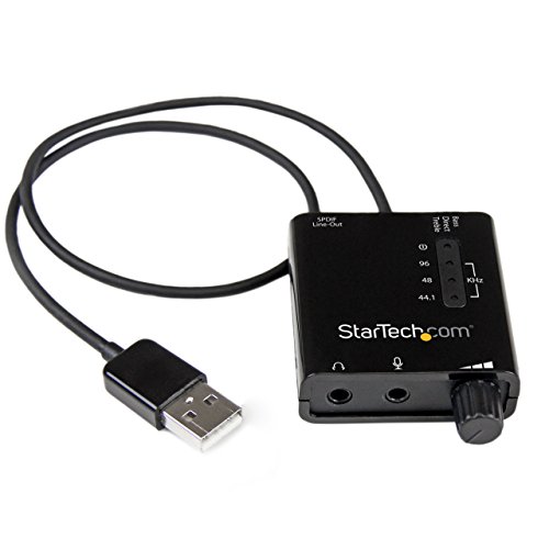 Product Cover StarTech.com USB Sound Card w/ SPDIF Digital Audio & Stereo Mic - External Sound Card for Laptop or PC - SPDIF Output (ICUSBAUDIO2D)