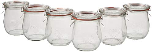 Product Cover 6 Mini Tulip Jelly Jar with Glass Lids 6 Rings and 12 Clamps