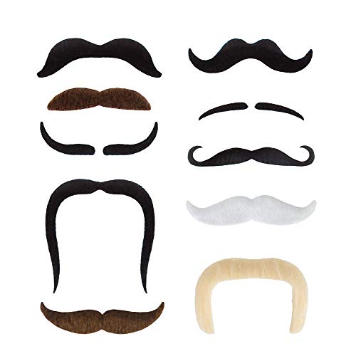 Product Cover Mr. Moustachio's Top 10 Manliest Mustaches of All Time Assortment,Black,One-Size