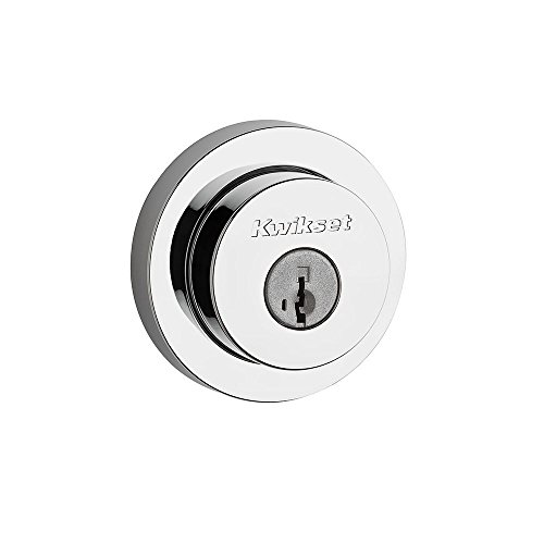 Product Cover Kwikset 91580-004 Round Single Cylinder Deadbolt featuring SmartKey in Polished Chrome