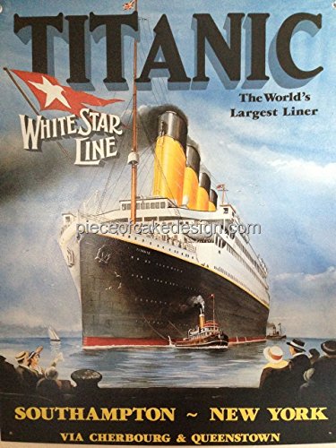 Product Cover 1/4 Sheet ~ Titanic World's Largest Liner Birthday ~ Edible Cake/Cupcake Topper - D6408