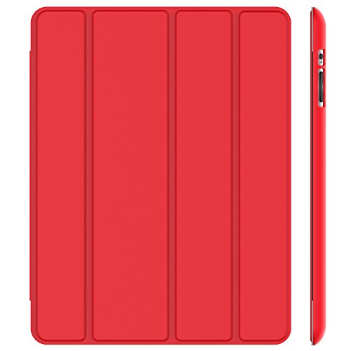 Product Cover JETech Case for Apple iPad 2 3 4 (Old Model), Smart Cover with Auto Sleep/Wake, Red