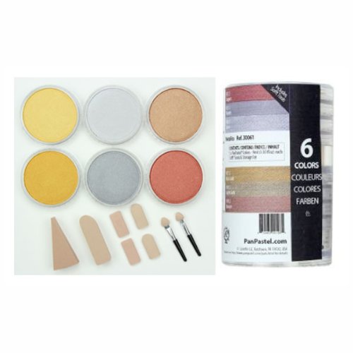Product Cover Colorfin 30061 PanPastel Ultra Soft Artist Metallic Pastel Set, 9ml, Set of 6, 6-Pack