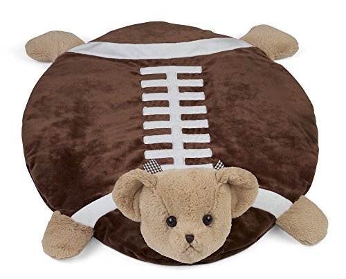 Product Cover Bearington Tuchdown Football Teddy Bear Belly Blanket, Baby Mat, Tummy Time Mat 30
