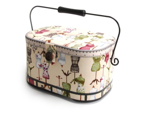 Product Cover Dritz St. Jane Sewing Basket, Large Oval (metal handle)
