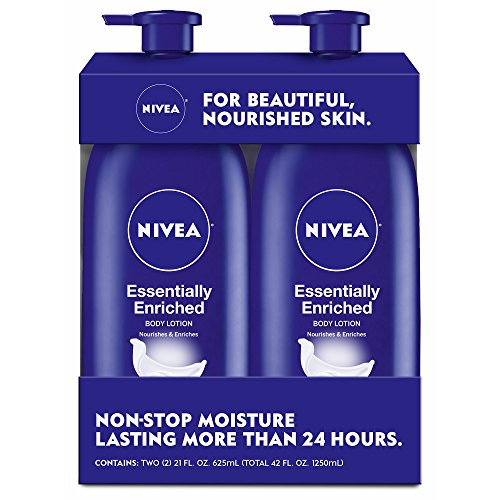 Product Cover NIVEA Essentially Enriched Body Lotion, Hydra IQ Plus, 21 Fl Oz Bottle, Pack of 2