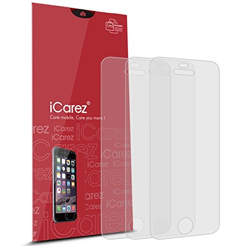 Product Cover iCarez Anti-Glare Anti-Fingerprint Screen Protector for Apple iPhone SE/iPhone 5S/ iPhone 5 Matte [3-Pack] - Retail Packaging