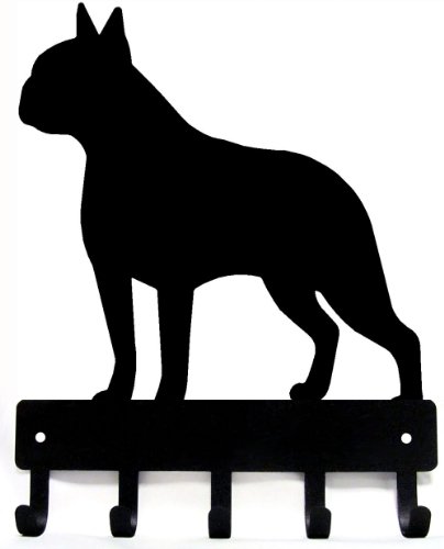 Product Cover The Metal Peddler Boston Terrier Dog - Key Hooks & Holder - Small 6 inch Wide
