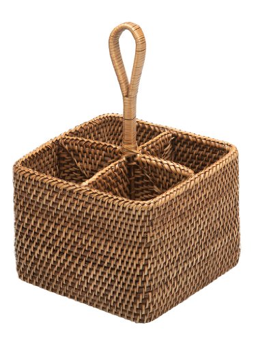 Product Cover KOUBOO Rattan Bottle and Silver Caddy, Honey Brown