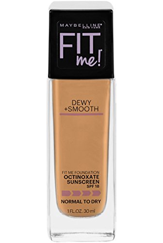 Product Cover Maybelline New York Fit Me Dewy + Smooth Foundation, Golden Beige, 1 Fl. Oz (Pack of 1) (Packaging May Vary)