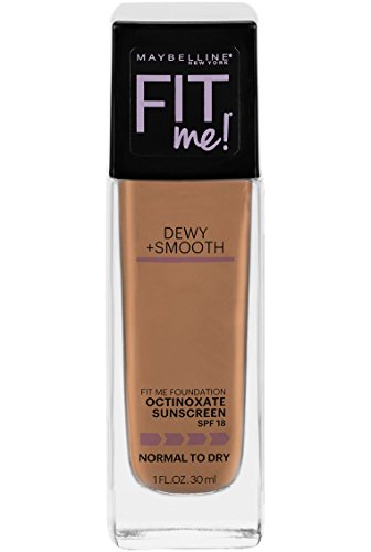 Product Cover Maybelline New York Fit Me Dewy + Smooth Foundation, Toffee, 1 Fl. Oz (Pack of 1) (Packaging May Vary)