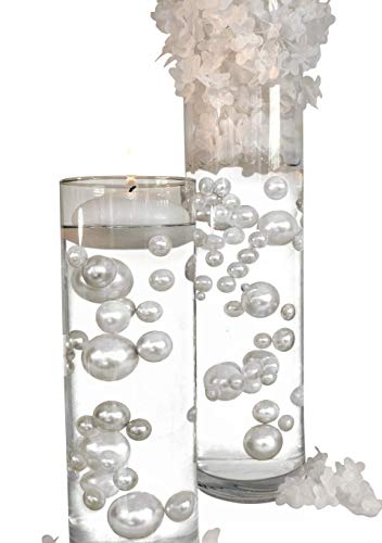 Product Cover No Hole White Pearls - Jumbo/Assorted Sizes Vase Decorations - to Float The Pearls Order The Floating Packs from The Options Below