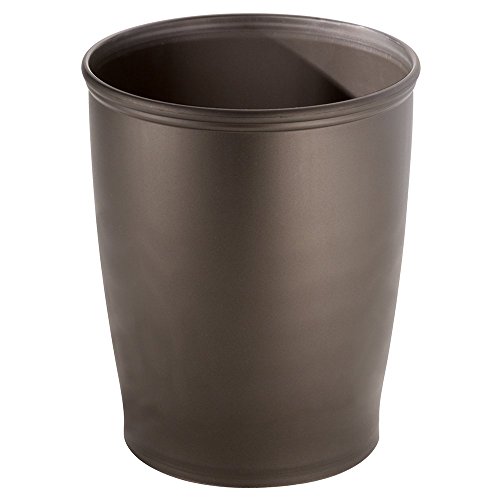 Product Cover iDesign Kent Plastic Wastebasket, Small Round Plastic Trash Can for Bathroom, Bedroom, Dorm, College, Office, 8.35