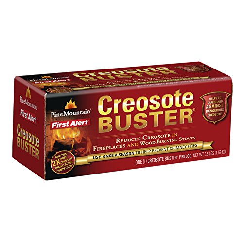 Product Cover Pine Mountain 4152501500 First Alert Creosote Buster Chimney Cleaning Safety Fire Log, Large, Brown