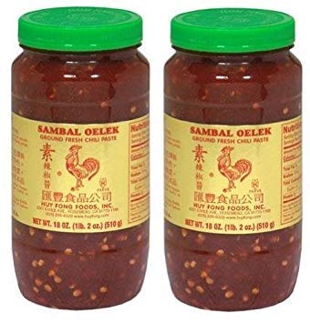 Product Cover Huy Fong Sambal Oelek Ground Fresh Chili Paste (Large 18 oz Jars) 2 Pack