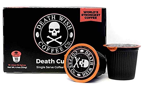 Product Cover Death Wish Coffee Single Serve Capsules for Keurig K-Cup Brewers, 10 Count,0.44 oz