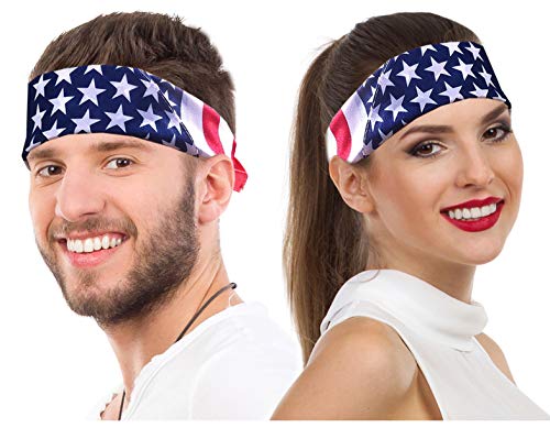 Product Cover American Flag Bandana Headband USA Bandana USA Apparel USA Clothing Bandana