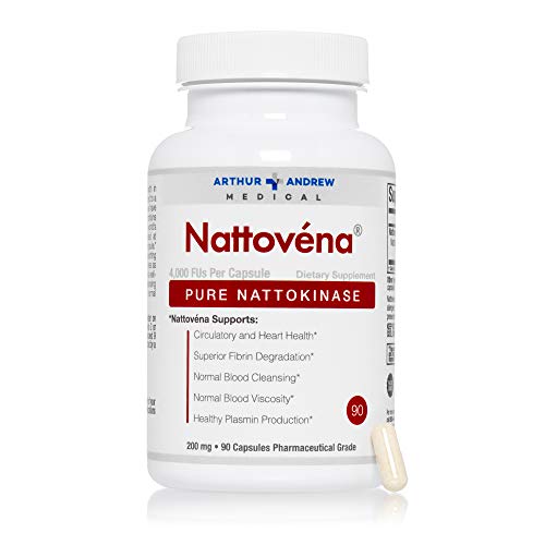 Product Cover Arthur Andrew Medical - Nattovena, Pure Nattokinase, Circulatory and Heart Health, Vegan, Non-GMO, 90 Capsules