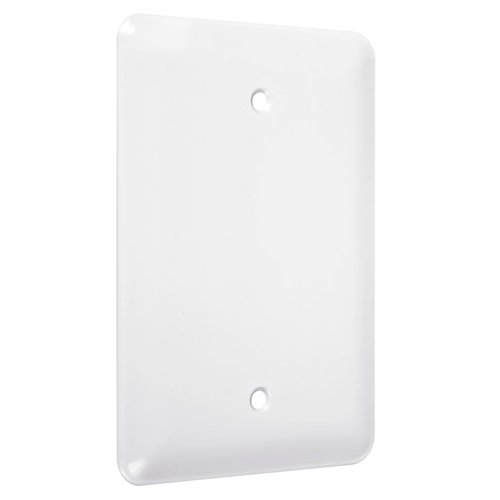 Product Cover TayMac WMW-B Maxi Metallic Wallplate with Blank, Single Gang, White Smooth