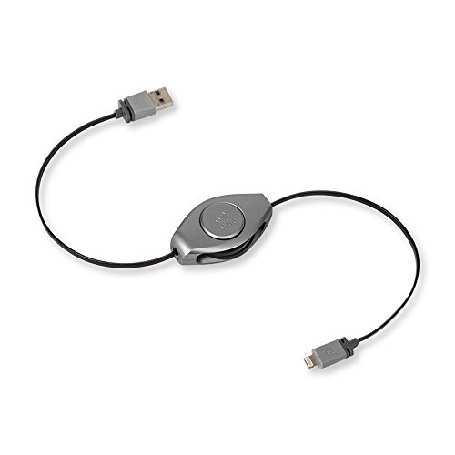 Product Cover ReTrak Retractable Lightning Charger and Sync Cable iPod/iPhone, Space Gray (ETLTUSBSPGY)