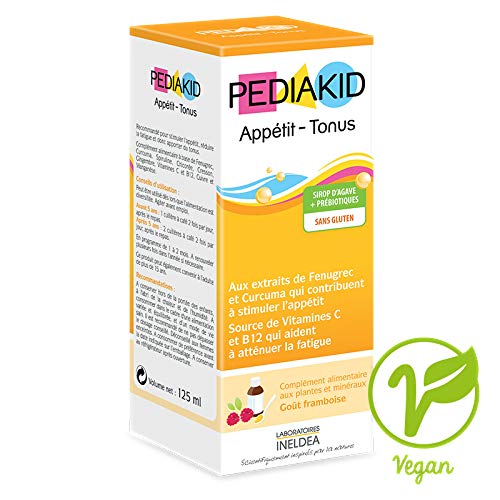 Product Cover Pediakid Appetite-Weight Gain. All New Formula. Appetite and Weight Gain Stimulant Fortified with Vitamin C & B12