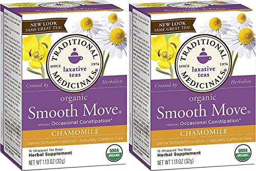 Product Cover Traditional Medicinals Organic Smooth Move Herbal Tea Chamomile 2-pack;32 Count.